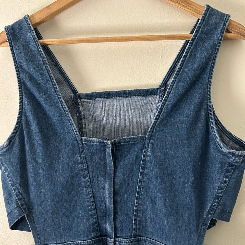 Madewell Stretchy Denim Cutout Dress Size 12 - Picture 9 of 10
